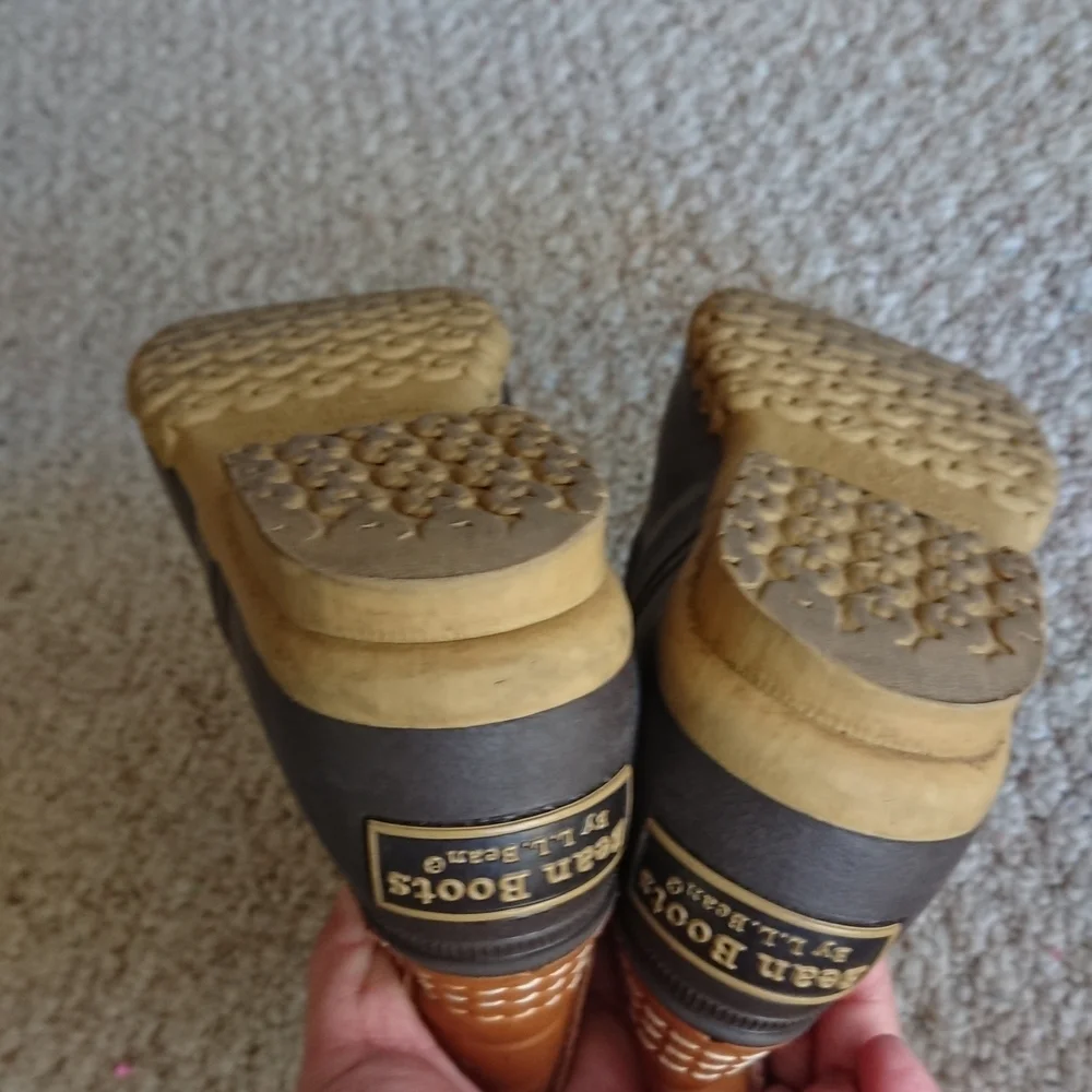L.L. Bean Brown and Black Duck Boots size 7